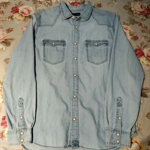Western Denim Long Sleeve Shirt